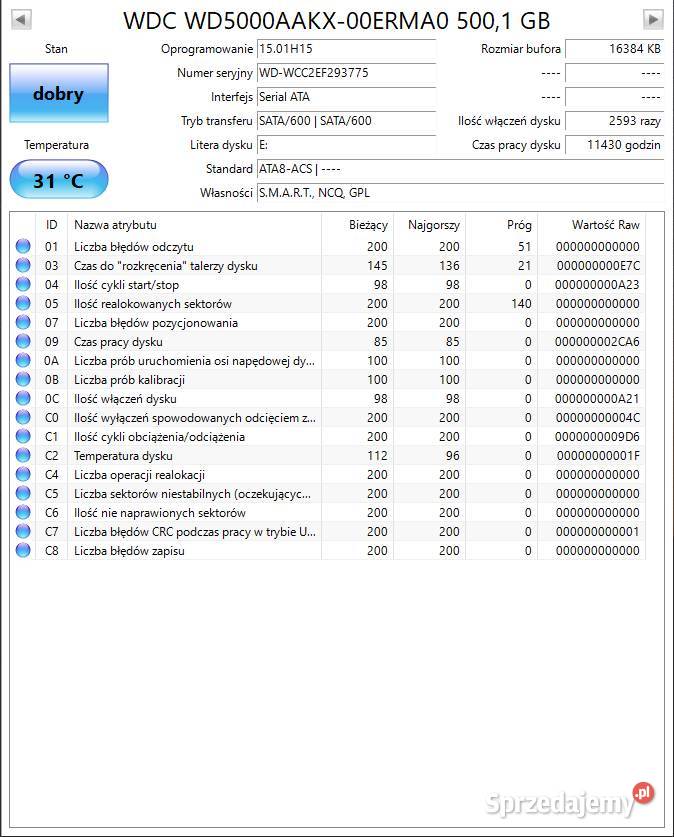 Dysk 500GB 35 WD Blue Seagate Barracuda Toshiba Pojemność 500 śląskie Cieszyn