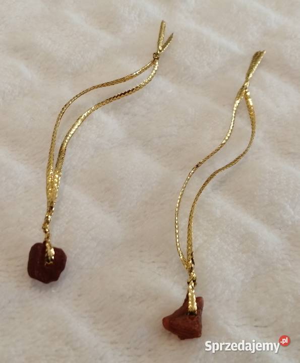 Zestaw dwóch bursztynów na sznurkach 8x85mm x 2 śląskie Czeladź sprzedam