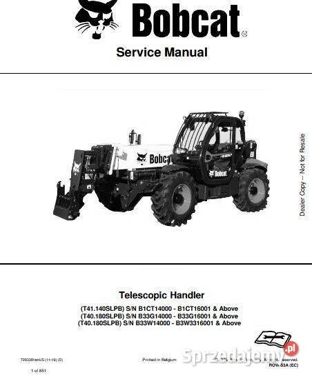 Bobcat T41140 T40180 instrukcja naprawy świętokrzyskie Kielce