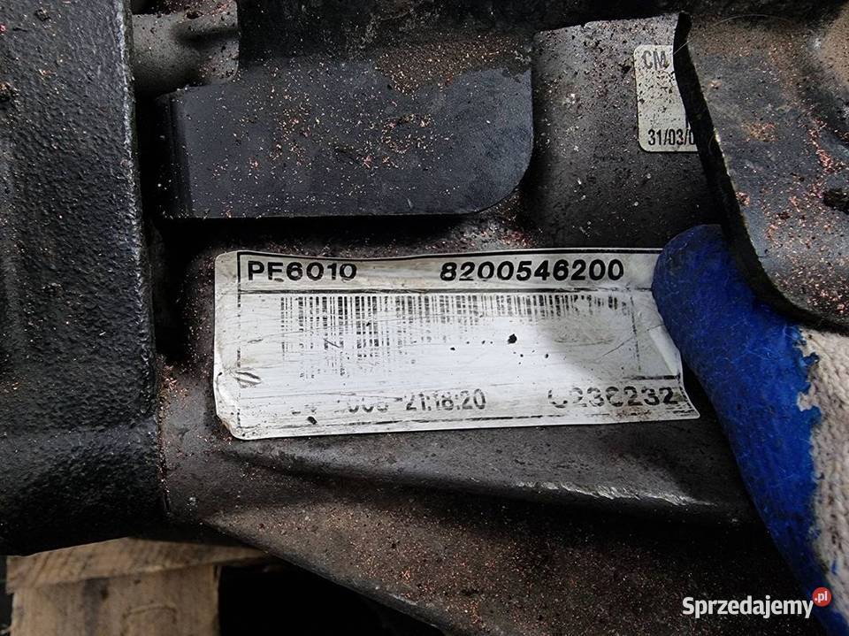 SKRZYNIA RENAULT TRAFIC II PF6 M9R PF6M9R Motoryzacja kujawsko-pomorskie Lipno