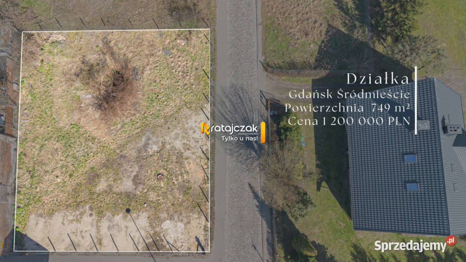 sprzedaży działki 749m2 Gdańsk Tadeusza Rejtana