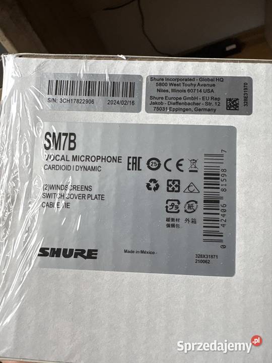 Mikrofon SHURE SM7B podkarpackie Rzeszów sprzedam