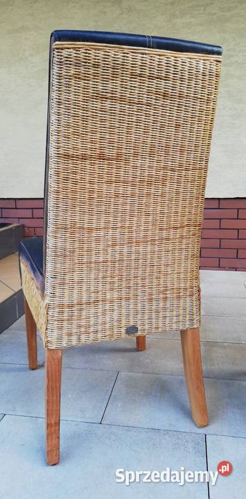 Krzesło skórzane Loom rattanowe wiklinowe ze Garwolin
