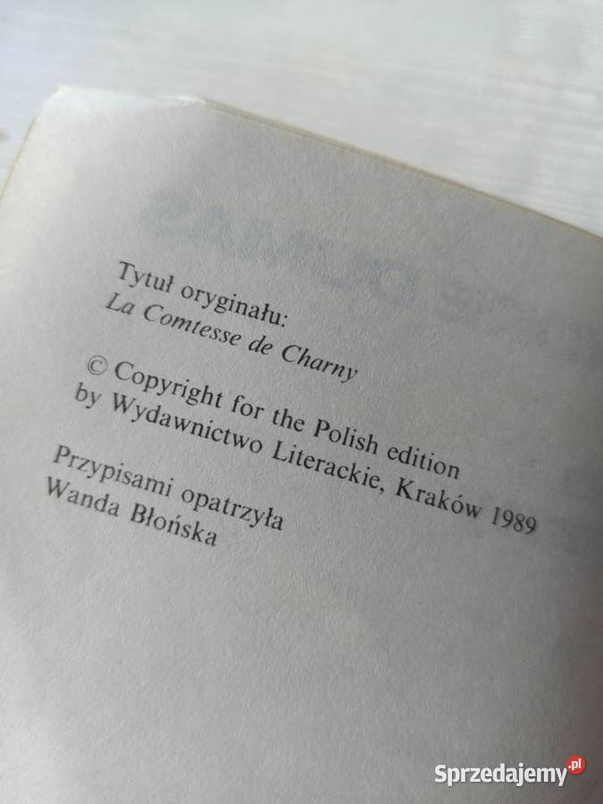 Alexandre Dumas Hrabina de Charny dwa tomy 1987 Antykwariat śląskie