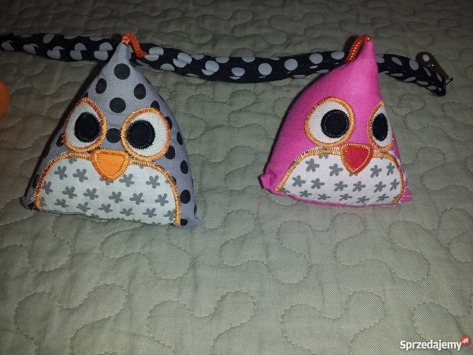 Sensoryczna zawieszka do wózka handmade sowy mazowieckie Warszawa