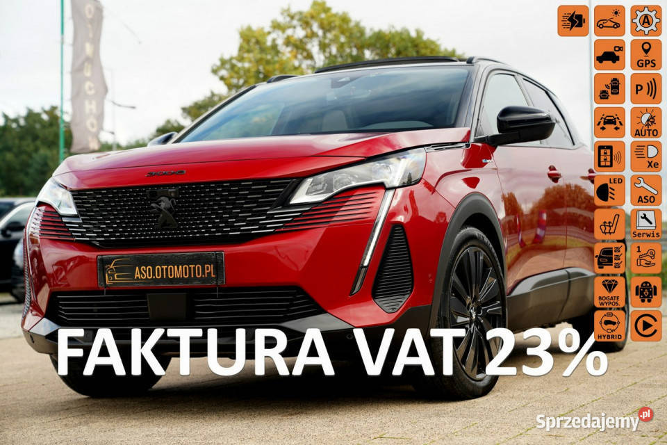 Peugeot 3008 GT ful led skóra masaze ACC kamery łopatki zmiany biegów
