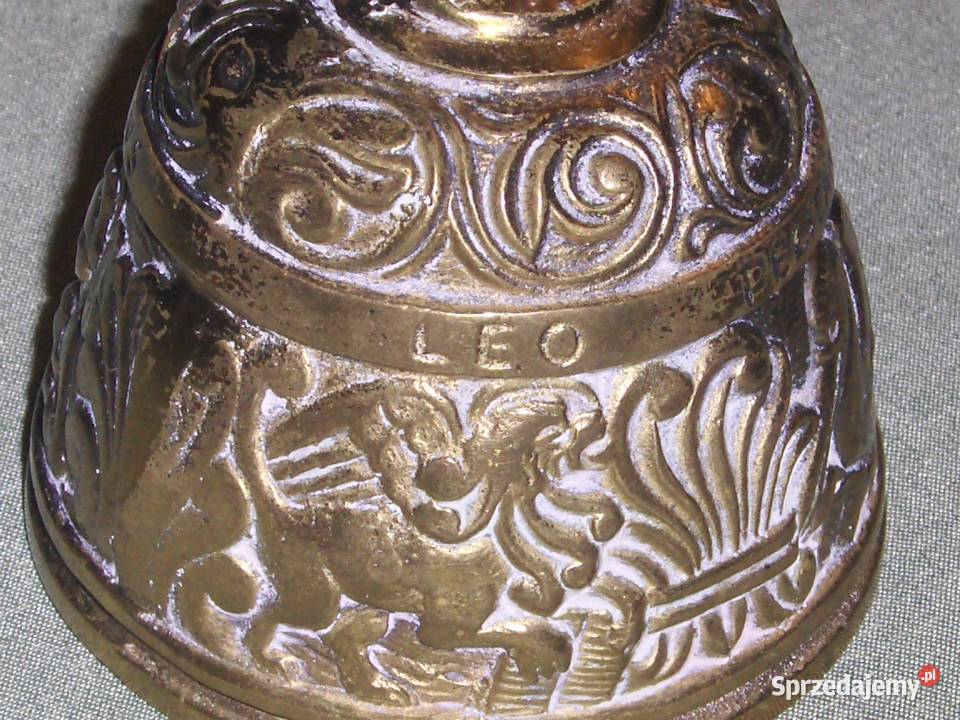 Stary Vintage dzwonek mosiężny Marcvs Angelvs