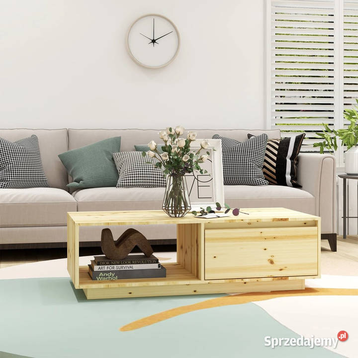 Stolik kawowy 110x50x335 drewno jodłowe WM809881 mazowieckie Warszawa