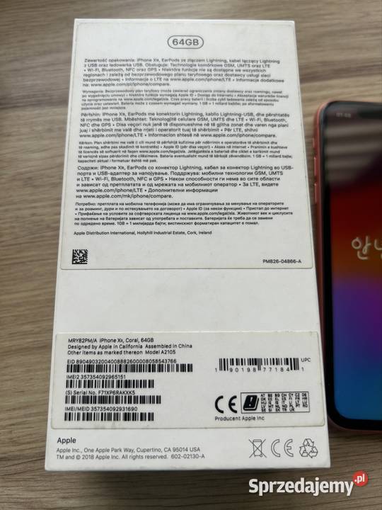 Apple iPhone XR 64GB pomarańczowy Apple / iPhone