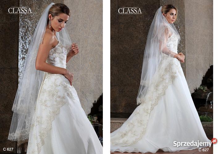 SUKNIA ŚLUBNA CLASSA C 627 ŚMIETANKA 3638 małopolskie Andrychów