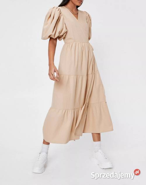 NASTY GAL KOPERTOWA LNIANA SUKIENKA MIDI BUFKI Kalisz