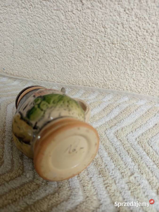 Bawarski kufel ceramiczny z aluminiowym Porcelana i szkło Warszawa sprzedam