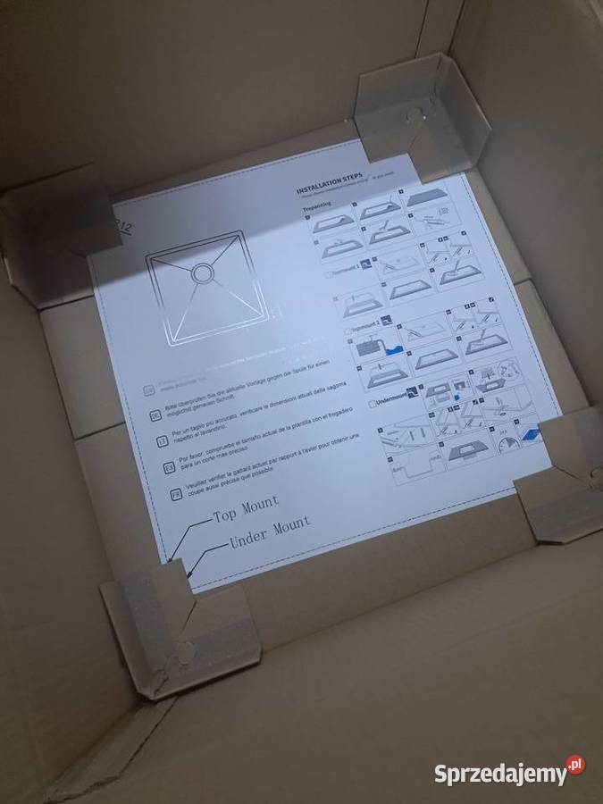 nowy zlewozmywak 44x44x200 kolor grafit brak Sandomierz