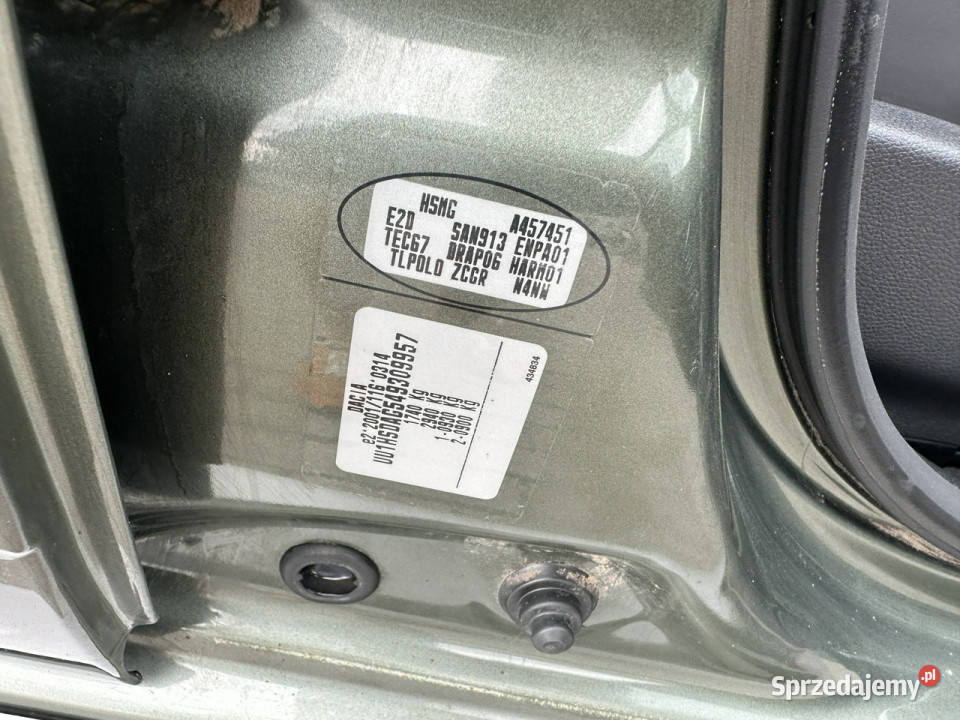 Dacia Duster Polski salon klimatyzacja bluetooth zielony