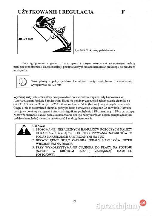Instrukcja obsługi Pronar MTZ 320A miękka Stalowa Wola