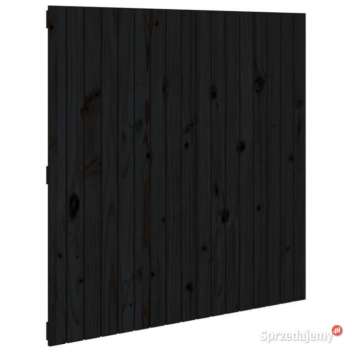 Wezgłowie łóżka czarne 108x3x110 lite drewno mazowieckie Warszawa