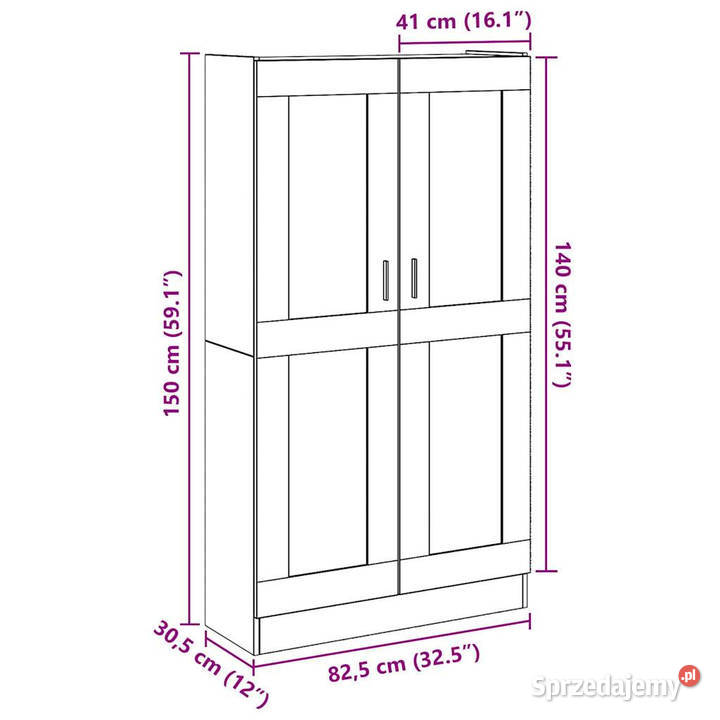 Szafka dąb artisan 825x305x150 materiał mazowieckie