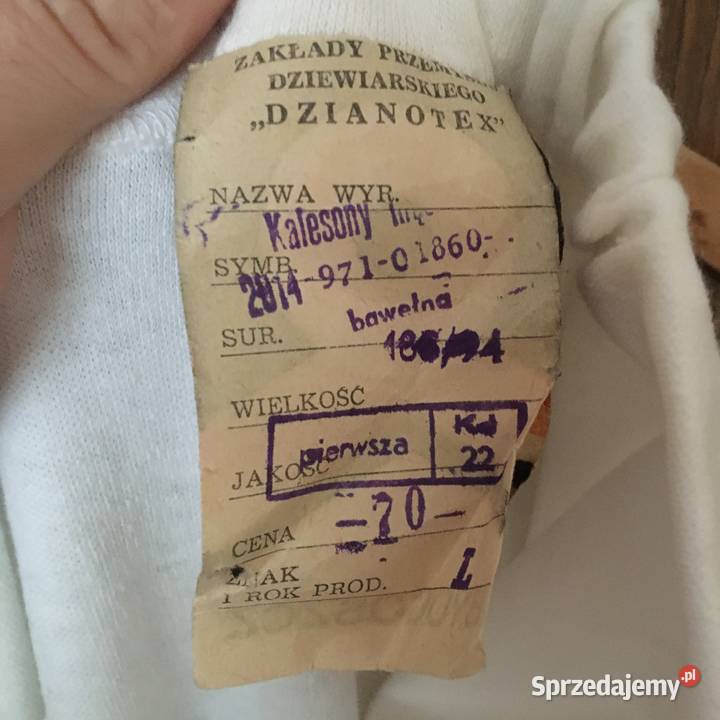 Kalesony białe nowe PRL Rozmiar L kujawsko-pomorskie