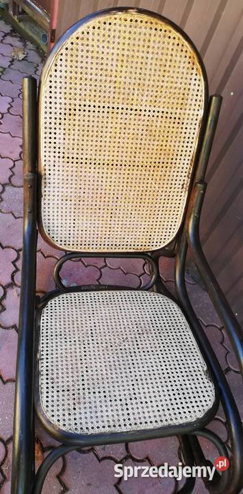 Fotel bujany drewniany bujak na biegunach z Garwolin