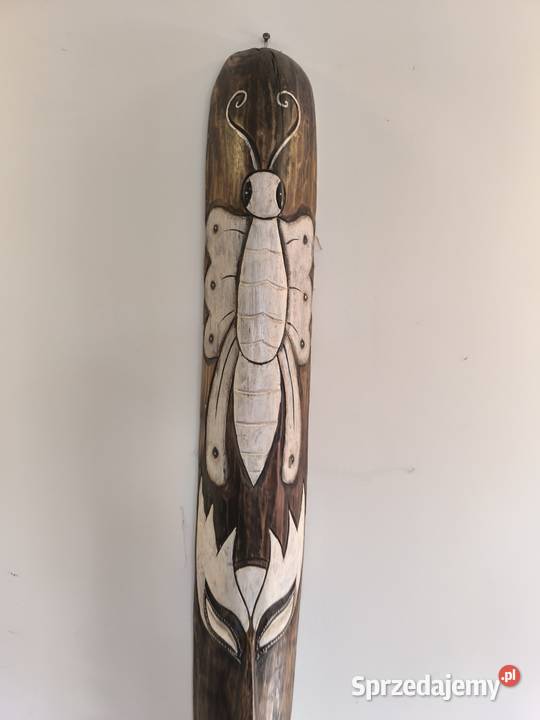 Piękna unikalna wisząca maska etniczna Rękodzieło łódzkie