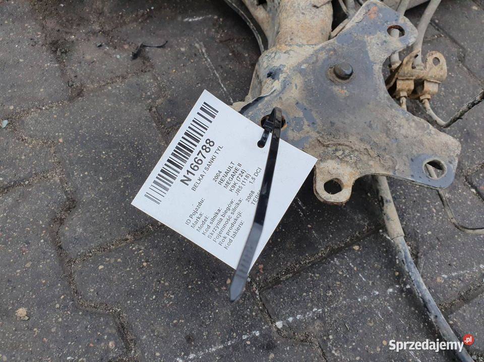 BELKA SANKI TYŁ RENAULT MEGANE II osobowe Lipno