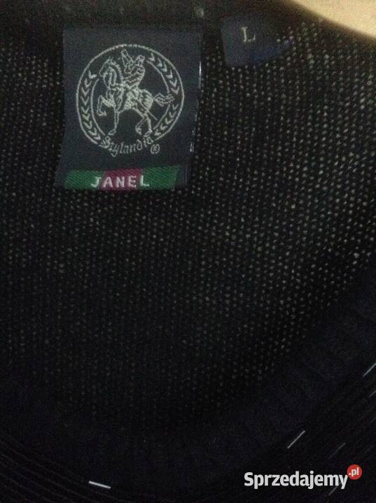 Wieczorowy sweterek damski z ozdobnym haftem L