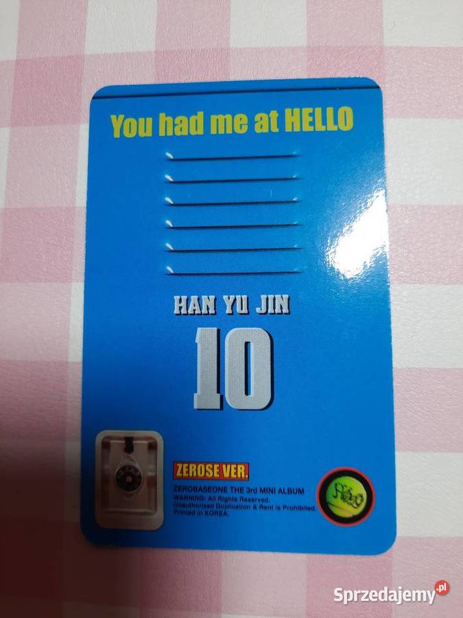 Yujin photocard you had me at hellozerose wielkopolskie Piła