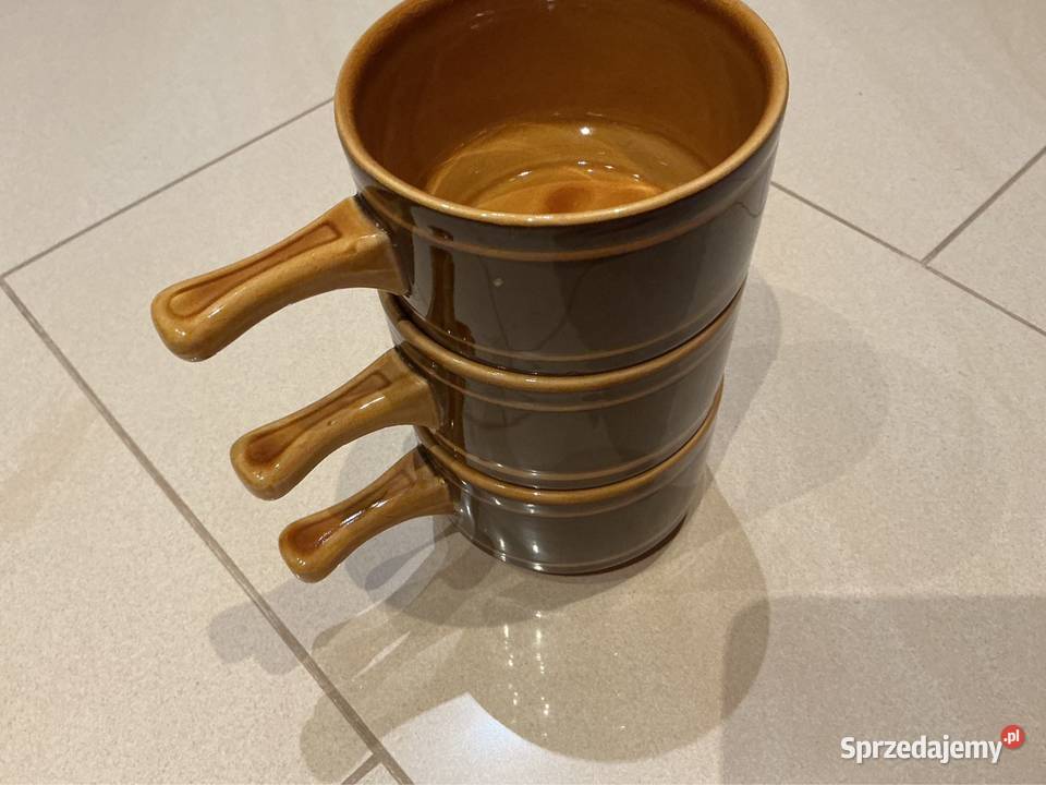 Miseczki Ceramiczne z Uchwytem Kokliki 3 Nowa Sól sprzedam