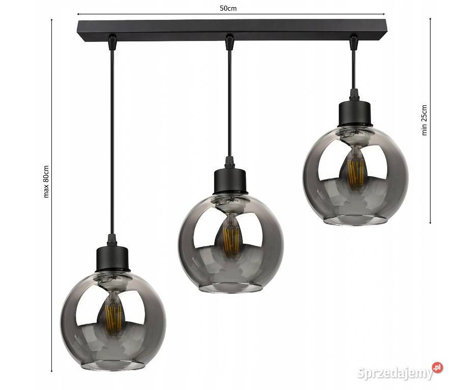 LAMPA WISZĄCA SUFITOWA ŻYRANDOL potrójna KULA Choroszcz sprzedam