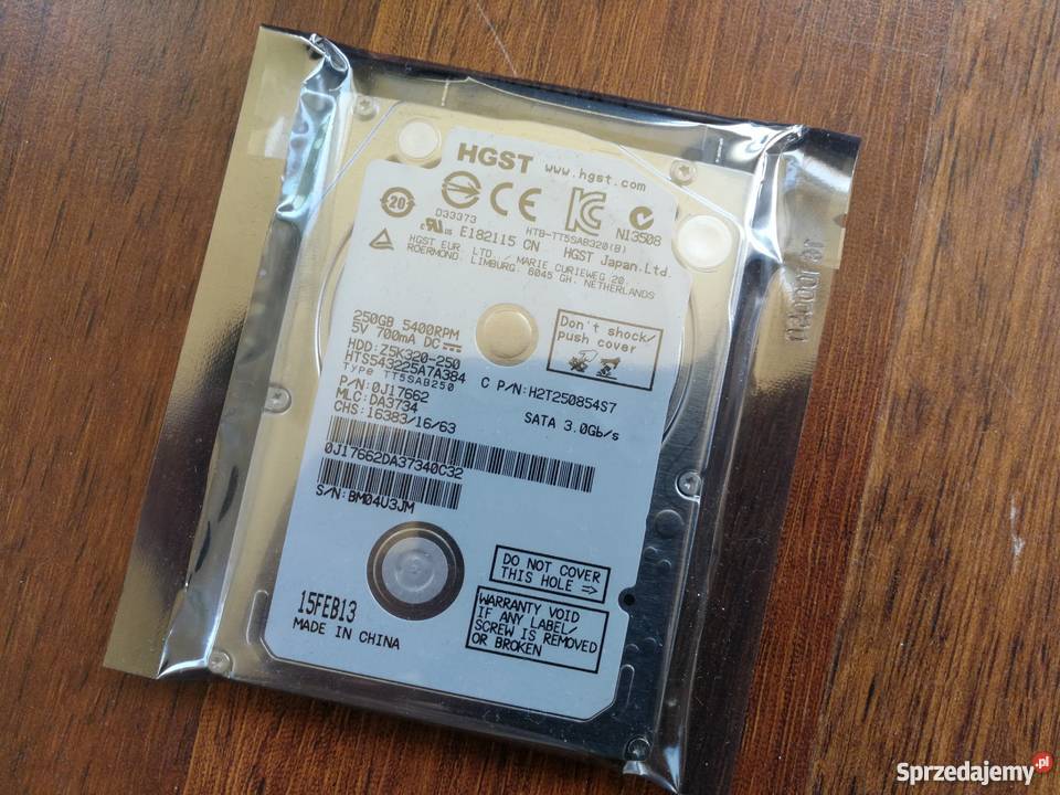 HGST HDD 250GB JAPAN z Panasonica CFD1 Gdynia