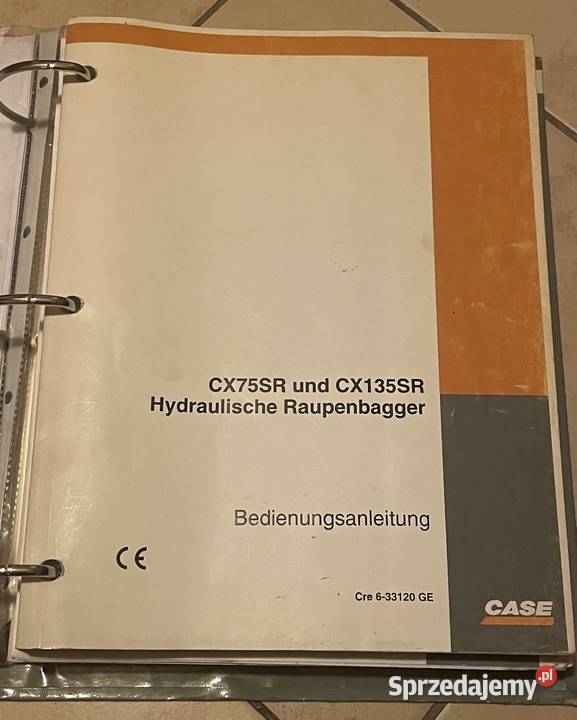 Instrukcja obsługi do koparki gąsienicowej Case małopolskie sprzedam