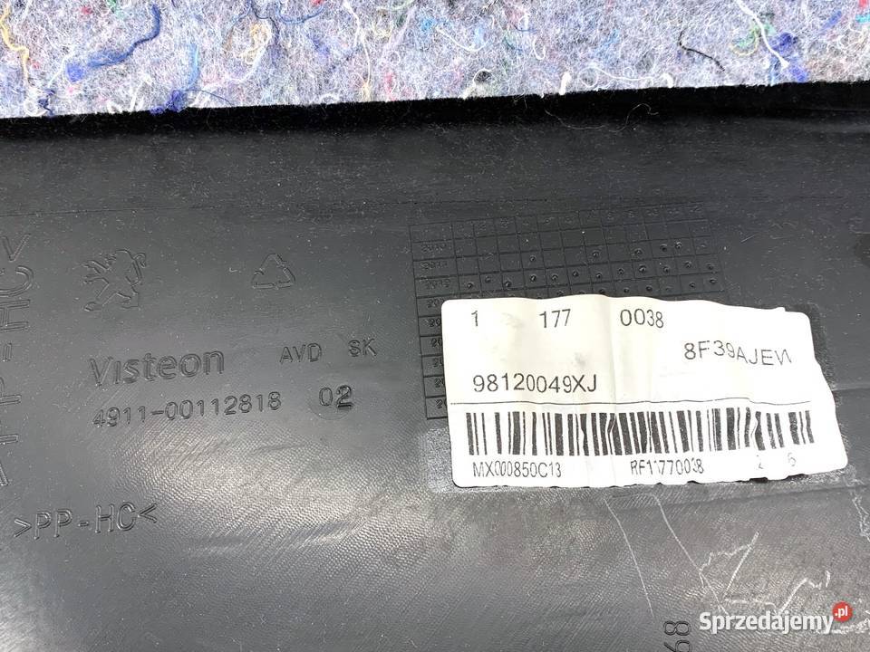 BOCZEK DRZWI PRAWY PRZÓD PEUGEOT 2008 I