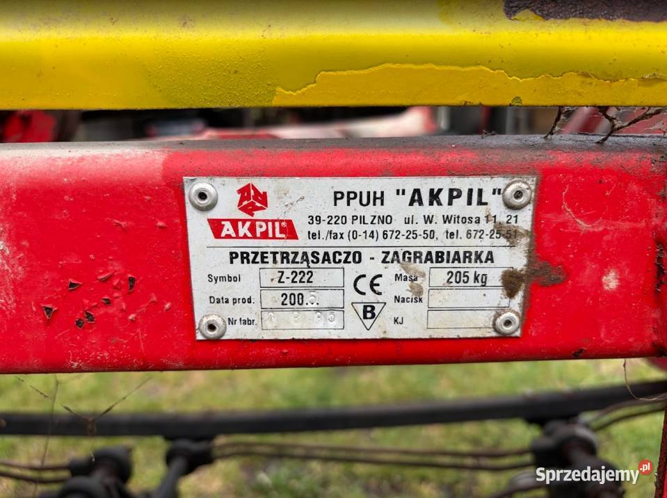 Przetrząsaczo zgrabiarka Akpil Z222 Jaworze Dolne sprzedam