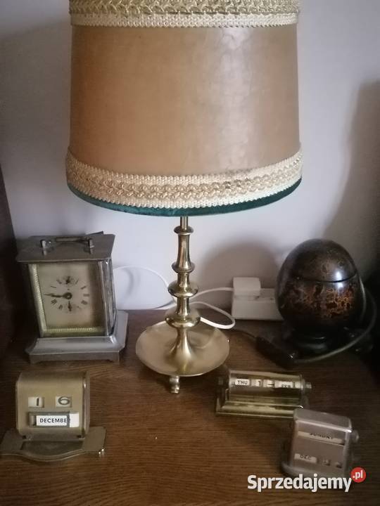 Stara mosiężna lampa salonowa gabinetowa Art Lampy stołowe i nocne małopolskie