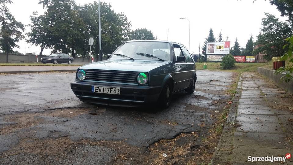 Ładny golf II na glebie STANCE GWINT 18 gaz 1990 Łódź