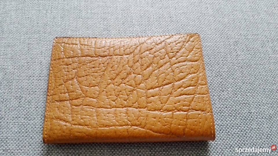 Pamiątki z PRL DUŻY SKÓRZANY PORTFEL BEŻ Łódź sprzedam