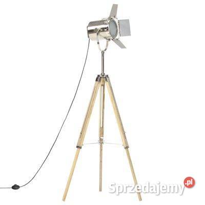 Lampa podłogowa na trójnogu lite drewno mango Warszawa