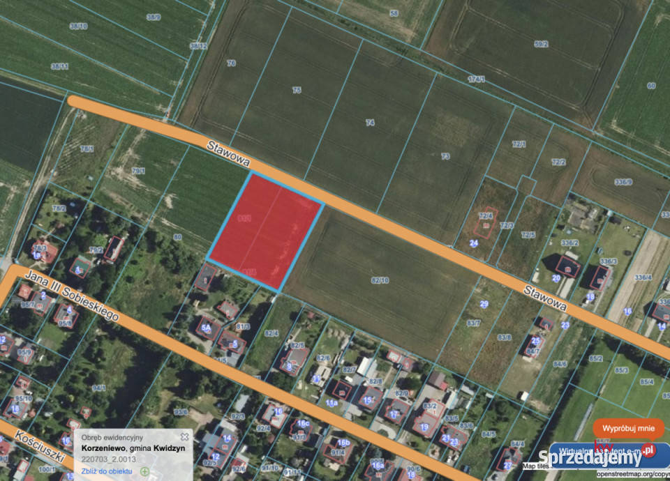 Działka 3000m2 Korzeniewo Stawowa
