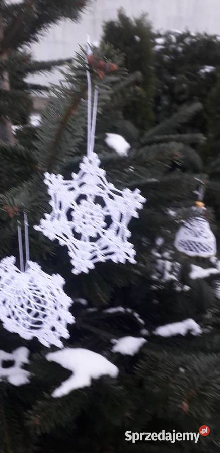 Gwiazdki śniżynki ręcznie robione na szydełku Łódź