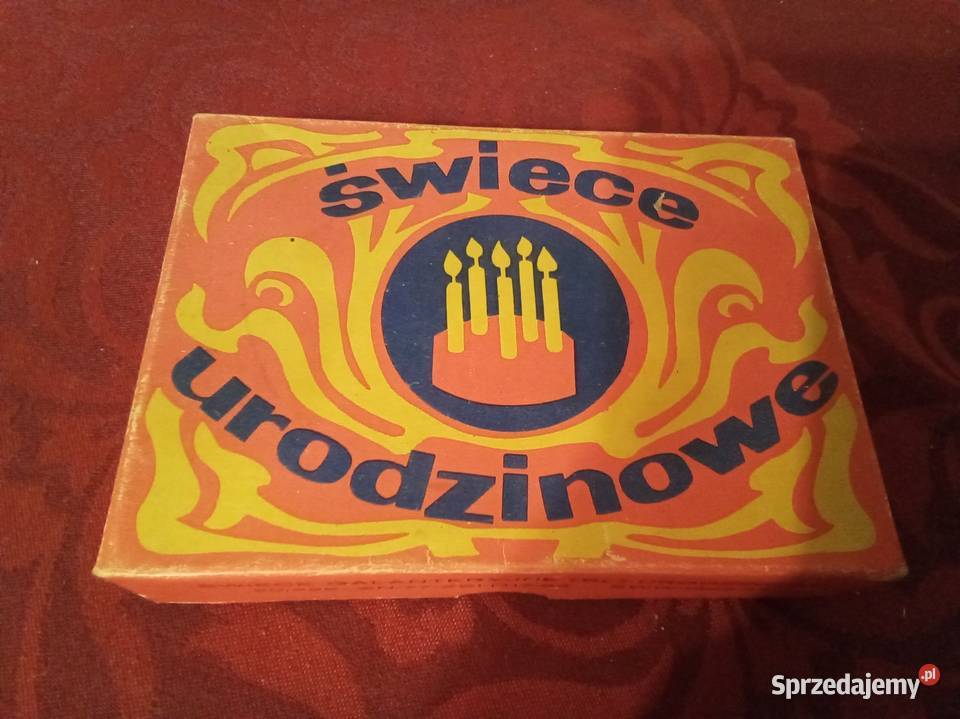 Pudełko świeczki urodzinowe tortowe PRL Kolekcje Warszawa