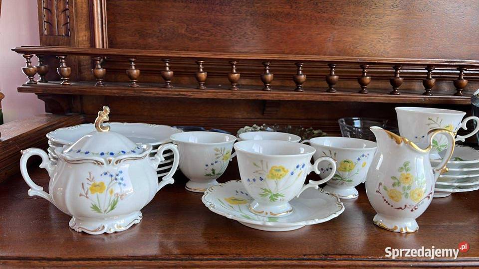 Filiżanka z talerzkiem deserowym Syg z lat 70 XX Porcelana i szkło Gdańsk