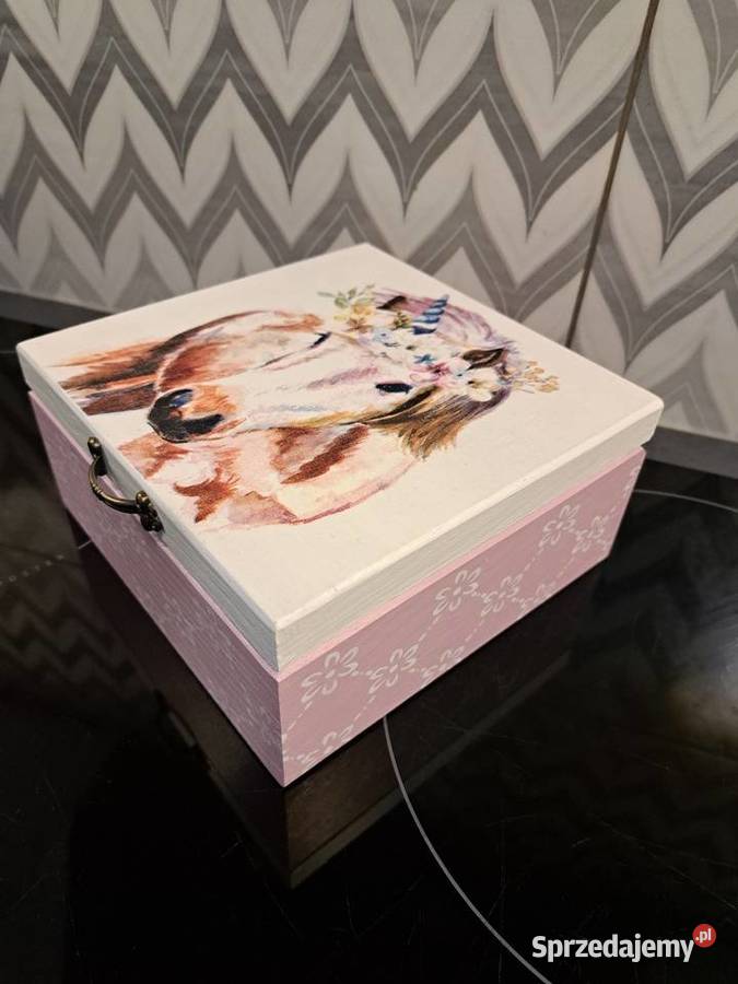Szkatułka jednorożec decoupage pudełko Kędzierzyn-Koźle