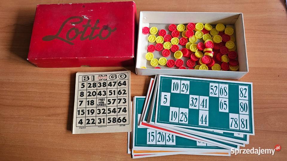 Stara gra planszowa Lotto Bingo PRL kolekcjonera