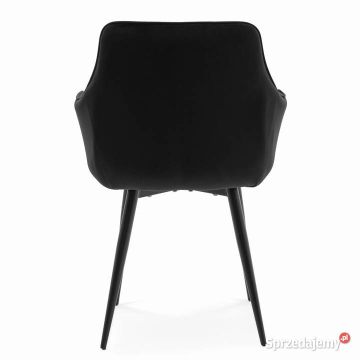 Czarne Krzesło Tapicerowane Quattro Wysyłka 24H sprzedam