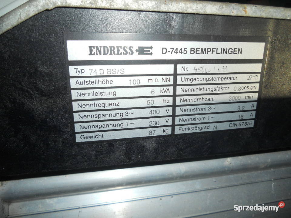 Generator Agregat 6 Kva Sdmo Vanguard Briggs podkarpackie Pilzno sprzedam