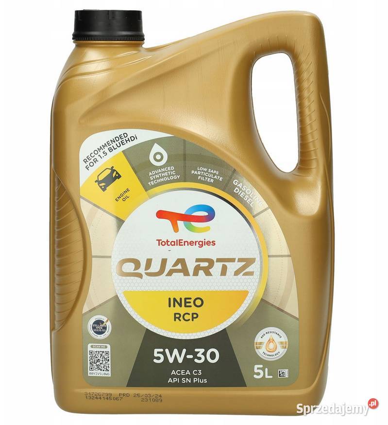 Olej Silnikowy Total Ineo RCP 5w30 ACEA C3API SN Nowa Karczma sprzedam