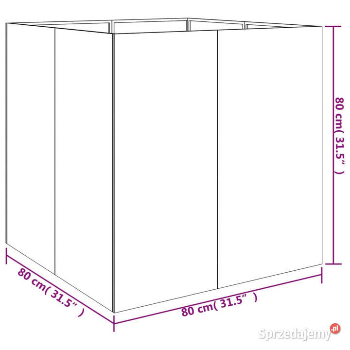 Donica 80x80x80 stal kortenowska WM824537 Warszawa