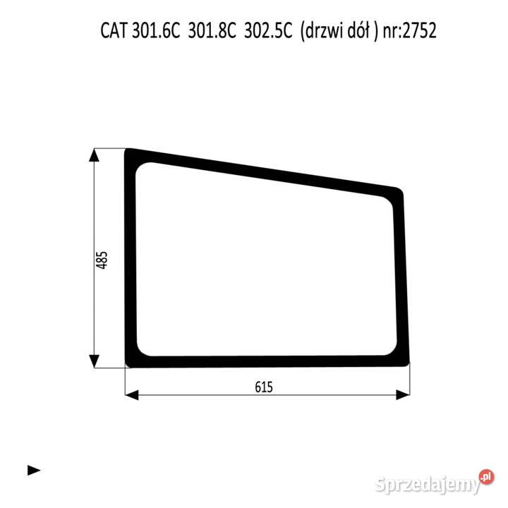 SZYBA DRZWI DOLNA CAT 3016C 3018C 3025C Kielce