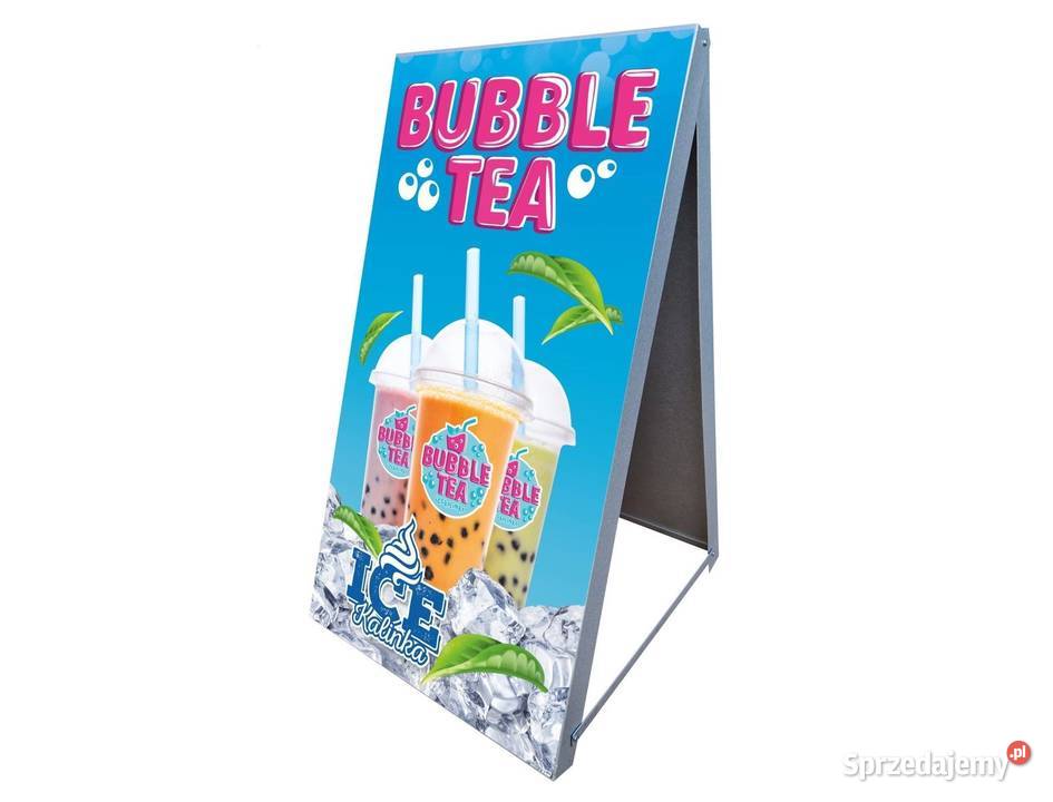 Potykacz reklamowy BUBBLE TEA 100x50 metalowy Sandomierz