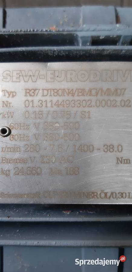 Motoreduktor 075 kW z falownikiem Leszno